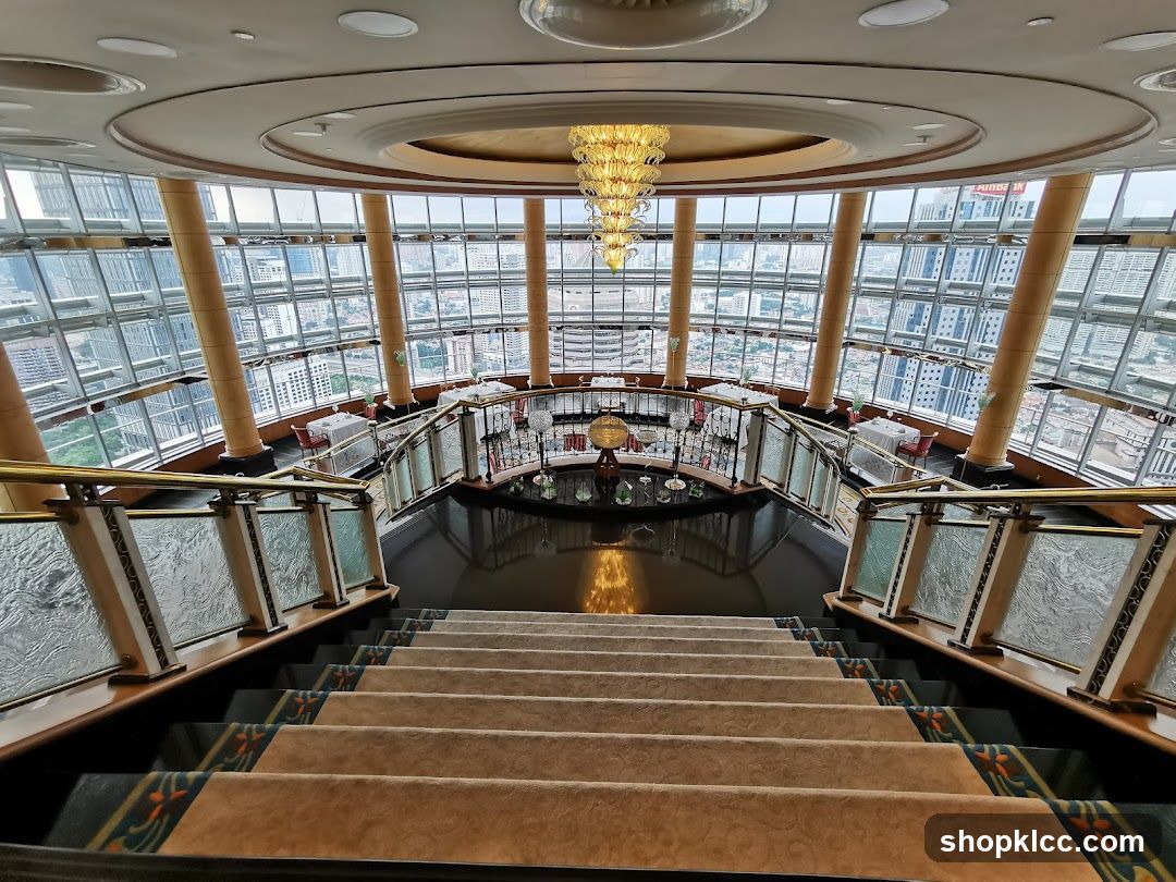 Elegant Staircase Overlooking Cityscape
