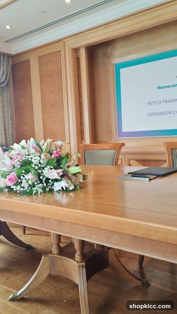 Meeting Table with Floral Arrangement