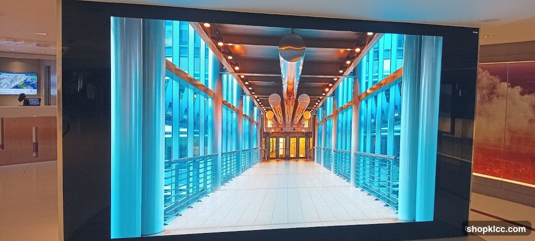 Modern Interior with Digital Display
