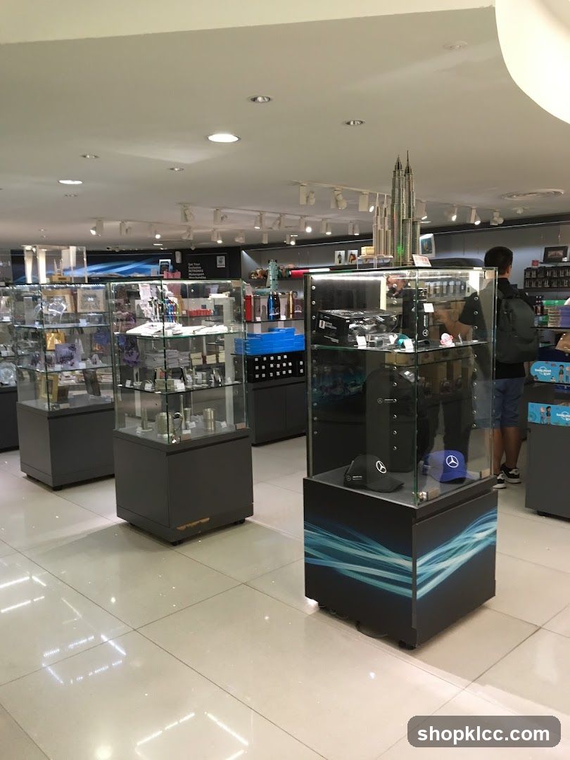 Store Interior with Display Cases