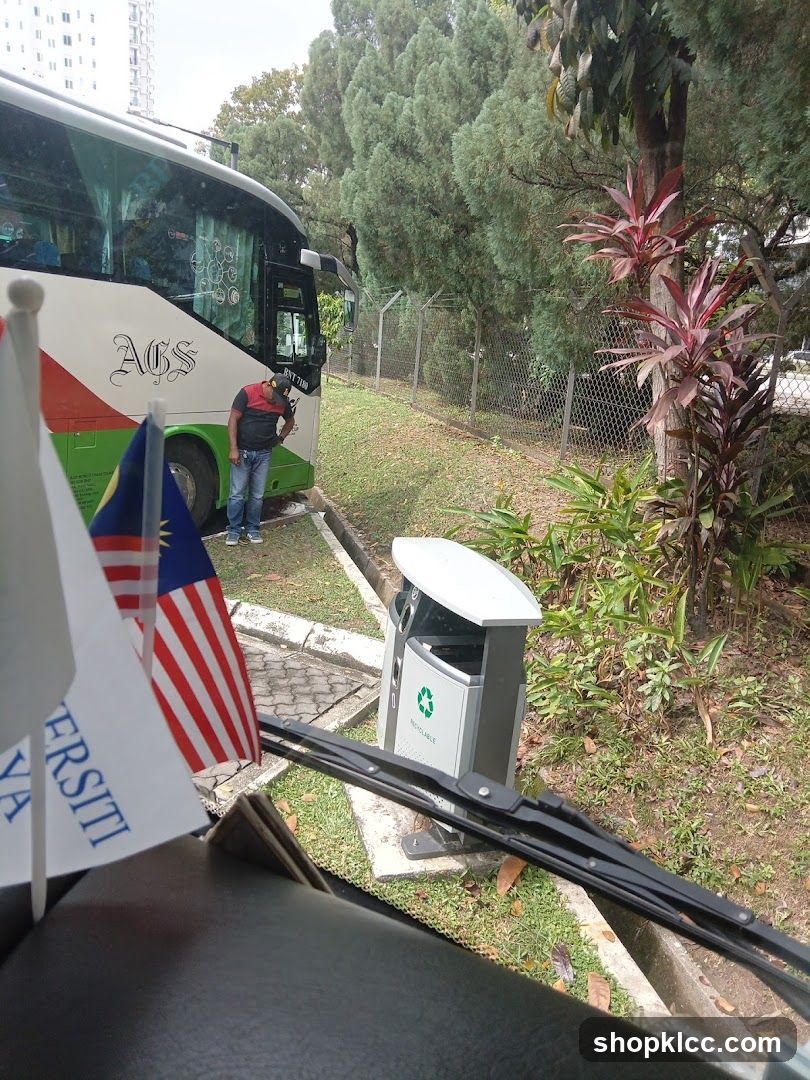 Bus with Malaysian Flags