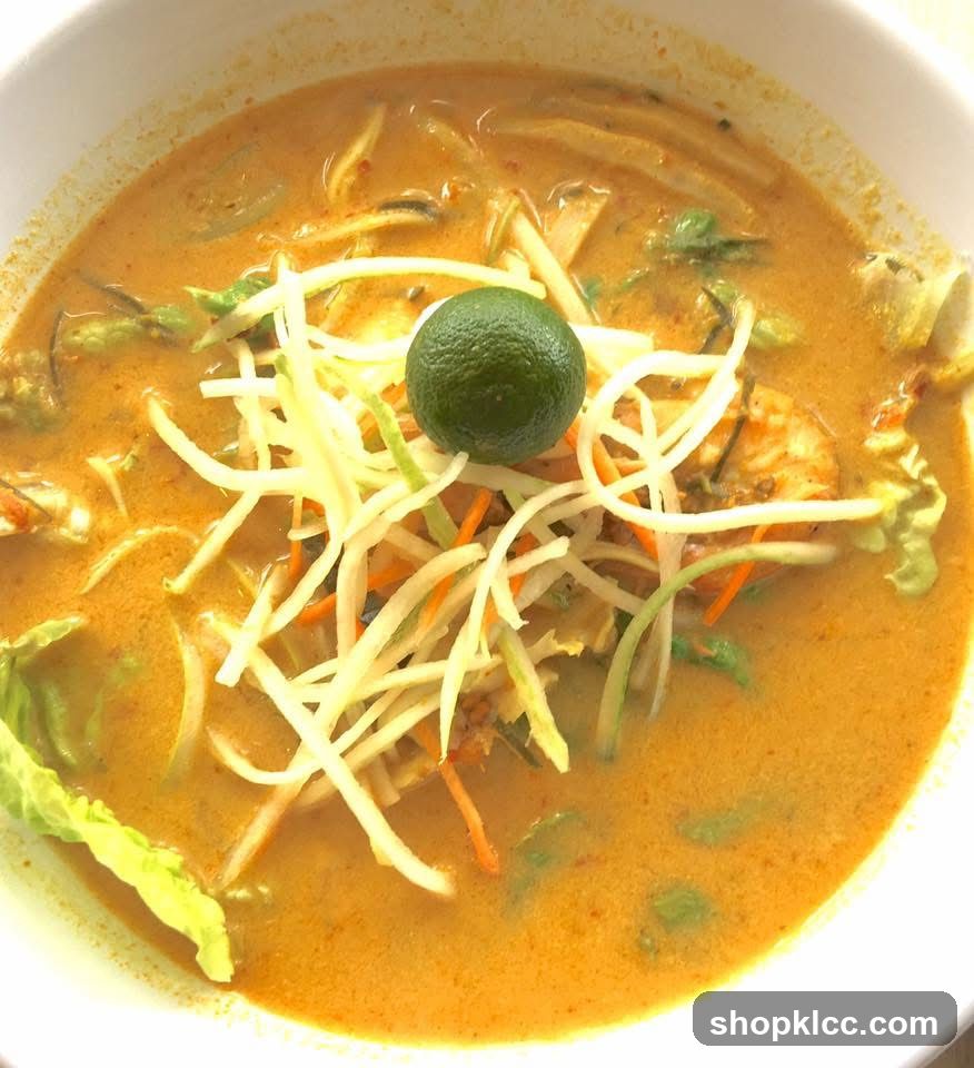 Laksa with Lime and Shredded Vegetables
