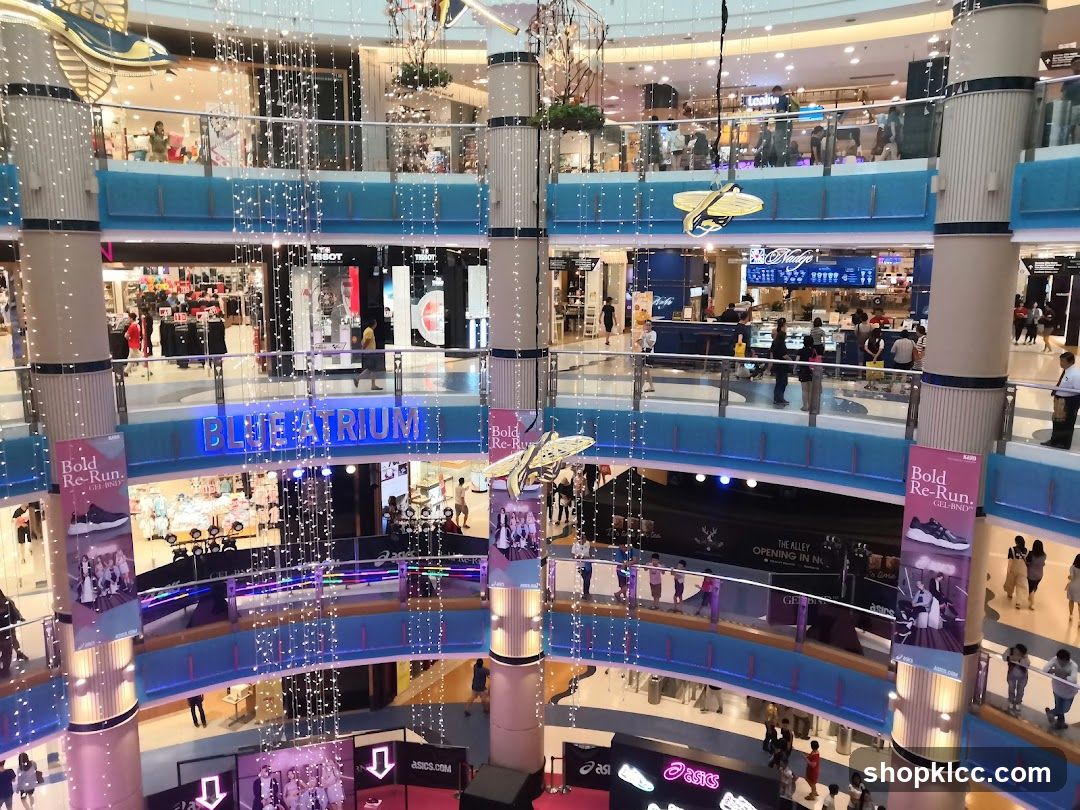 Mall Interior with Blue Accents