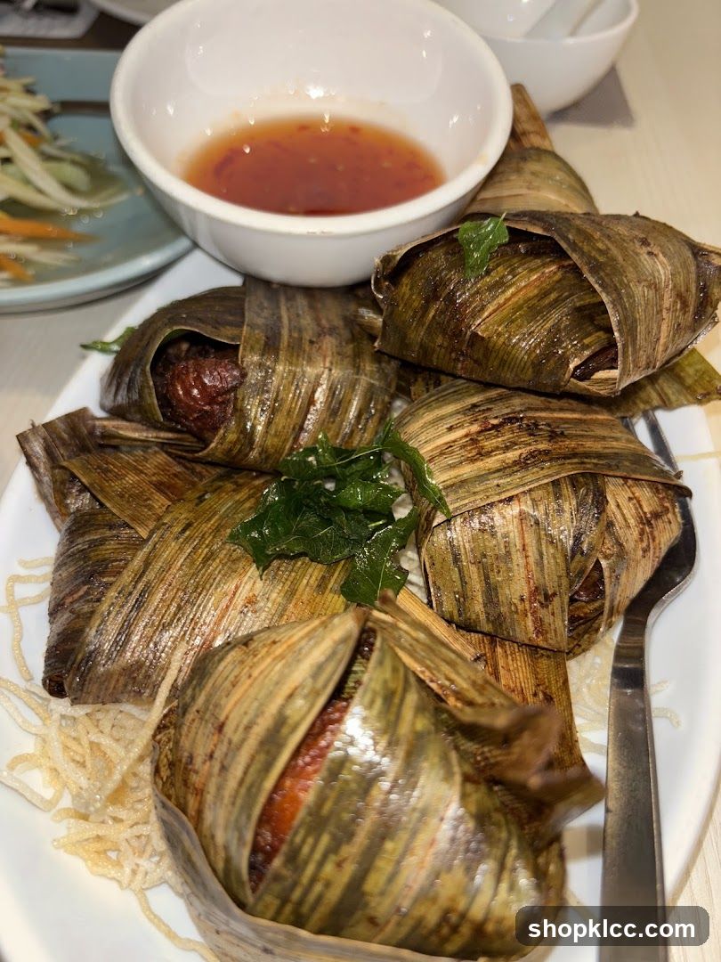 Chicken Wrapped in Pandan Leaves