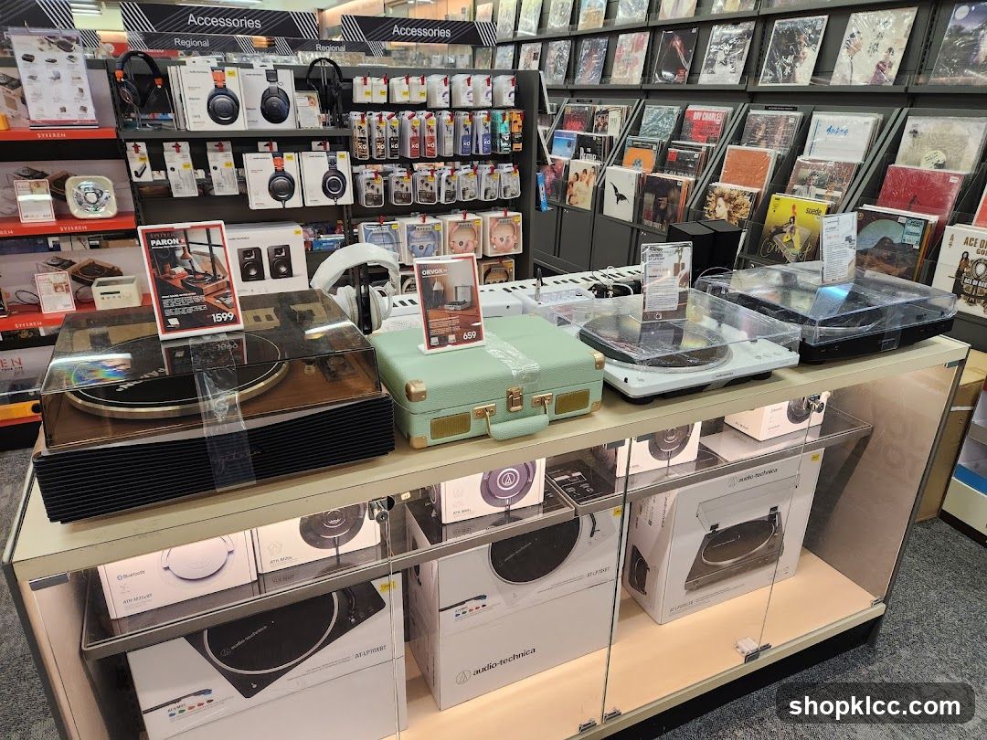 Record Players and Accessories Display