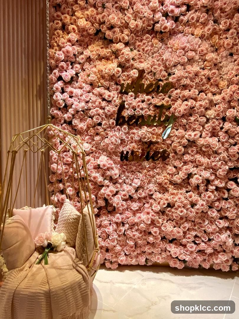 Flower Wall with Swing