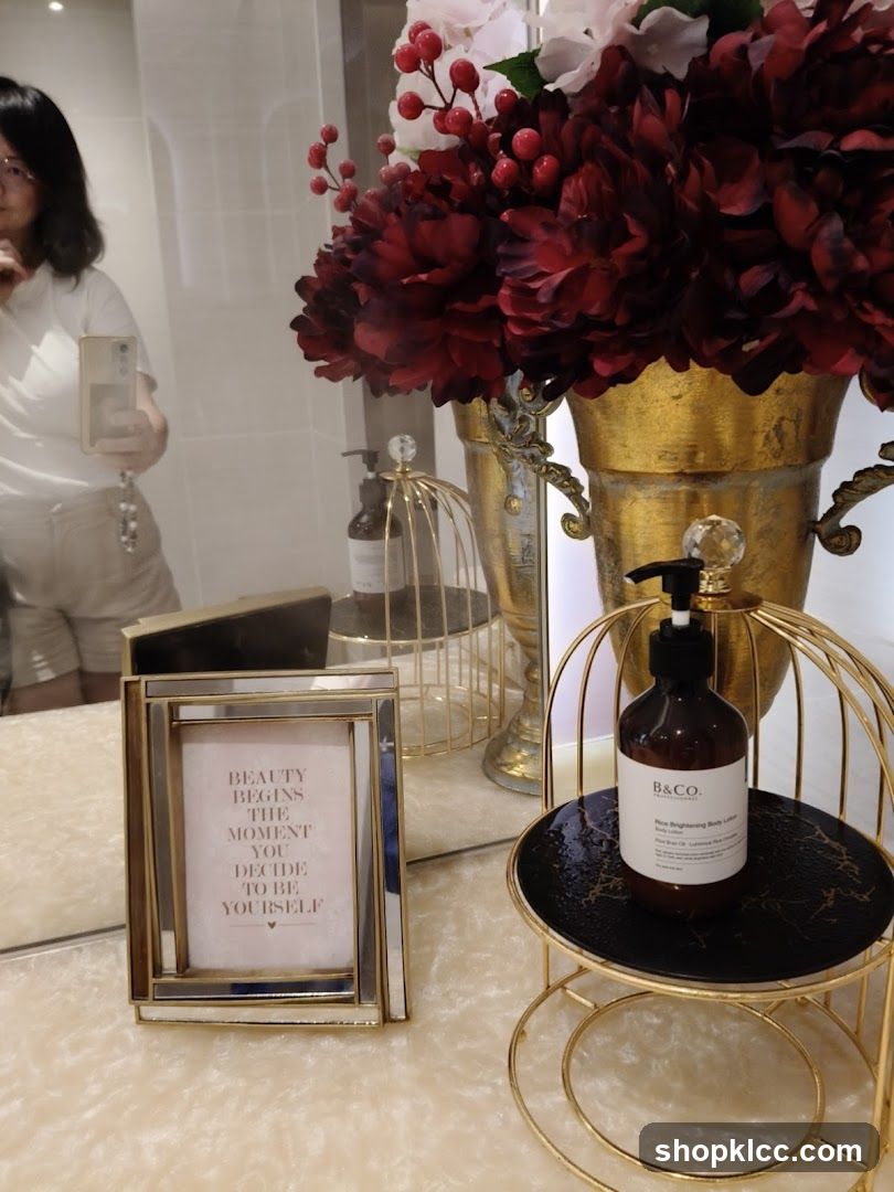 Decorative Display with Lotion Bottle