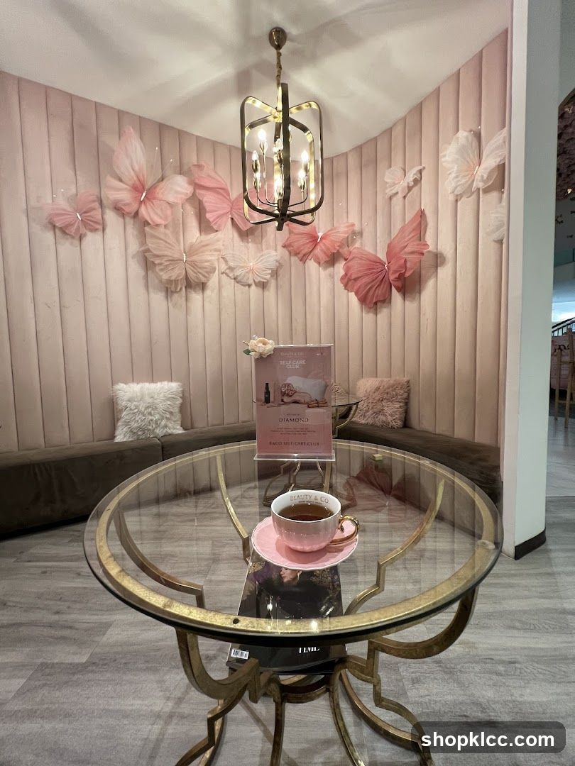 Lounge Area with Butterfly Decorations