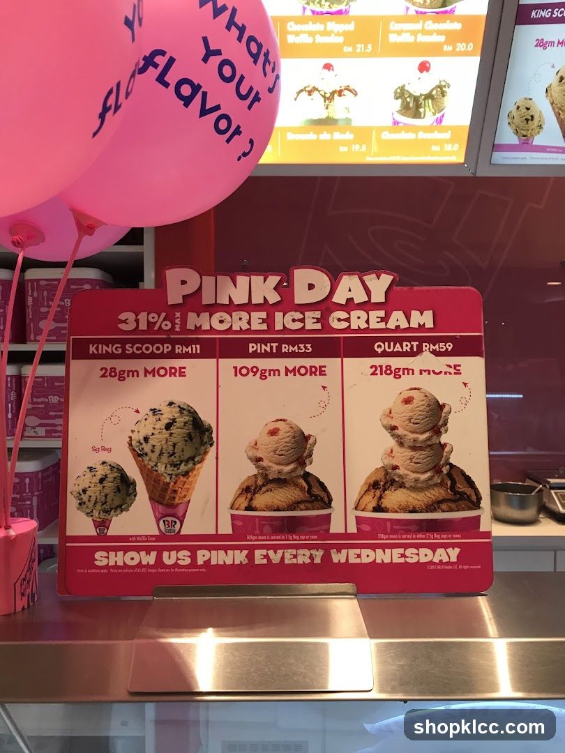 Pink Day Ice Cream Promotion
