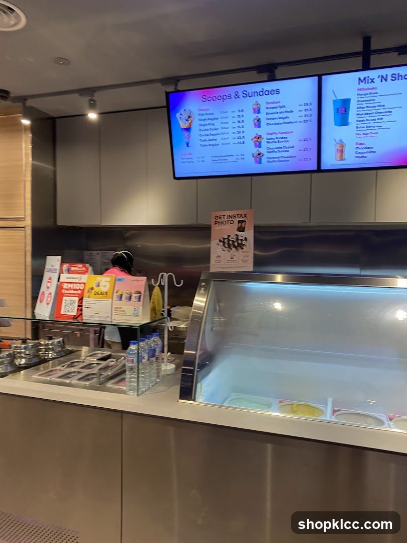 Ice Cream Shop Menu