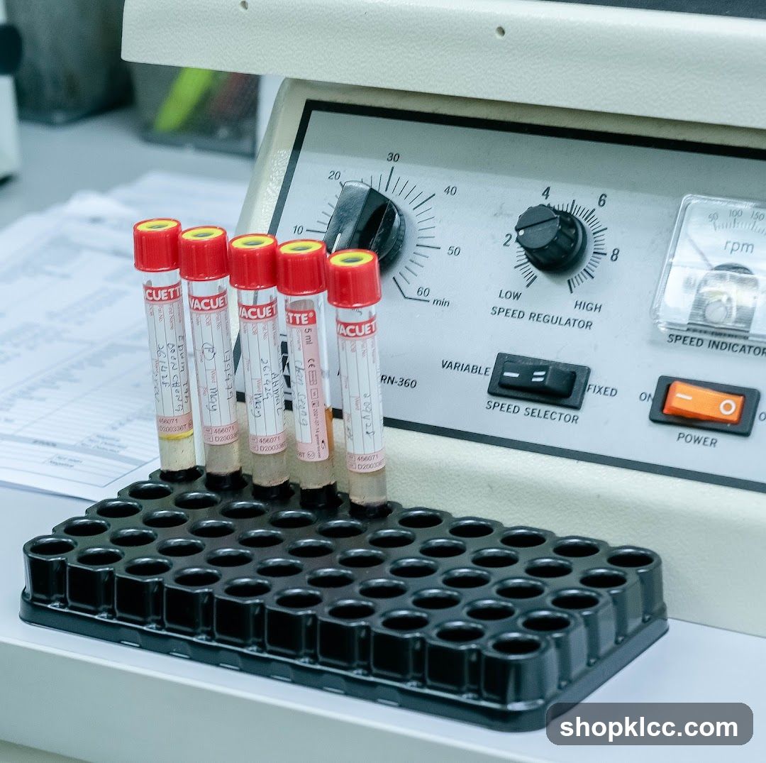 Laboratory Equipment with Blood Samples