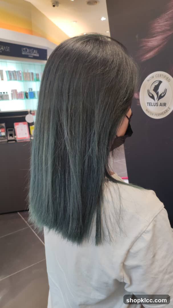 Woman with Blue-Gray Hair