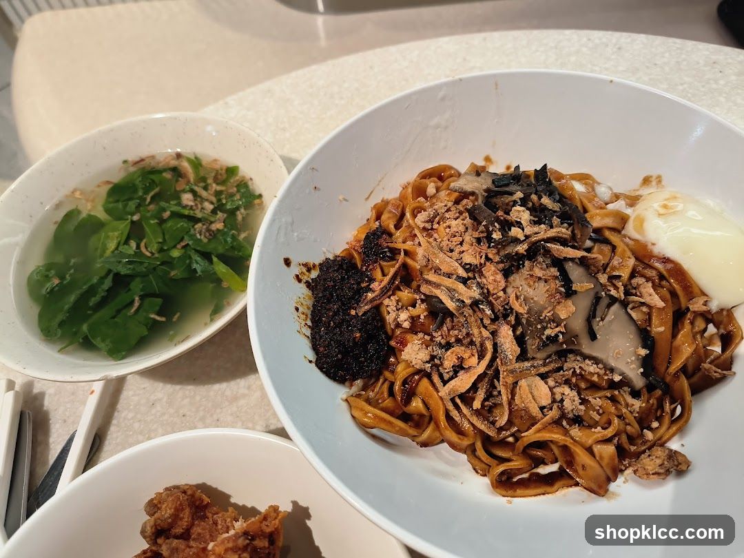 Noodles with side dishes
