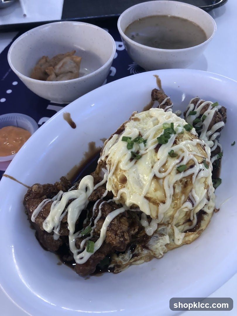 Fried Chicken with Egg and Sauce