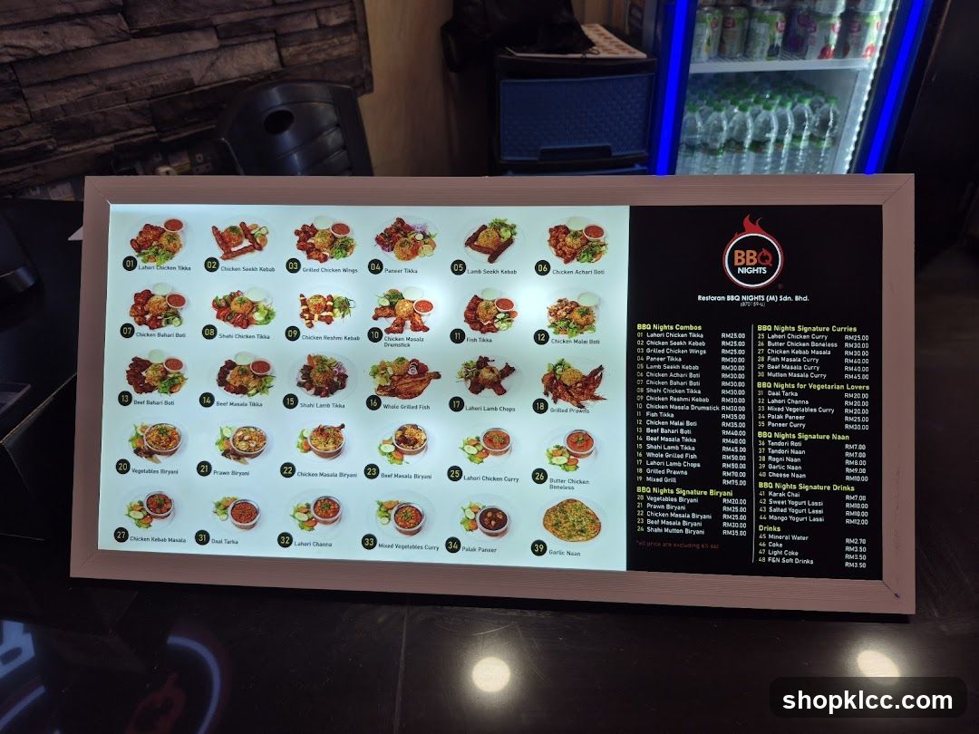 BBQ Nights Menu