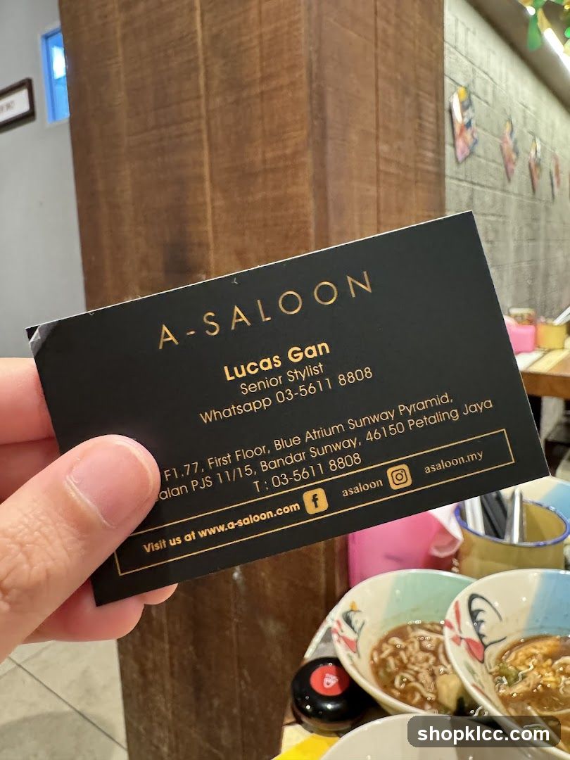 Business Card for A-SALOON