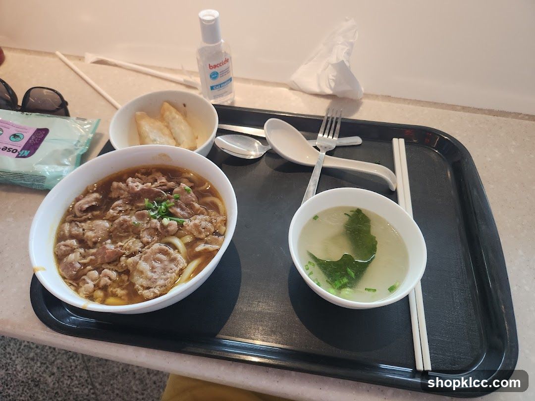Beef Udon Noodle Soup with Side Dishes