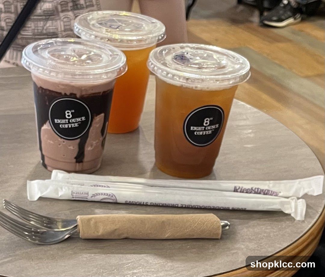 Three drinks on a table