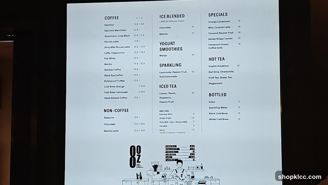 Coffee Menu