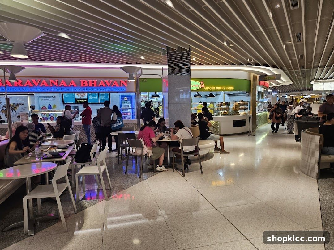 Food court with various eateries