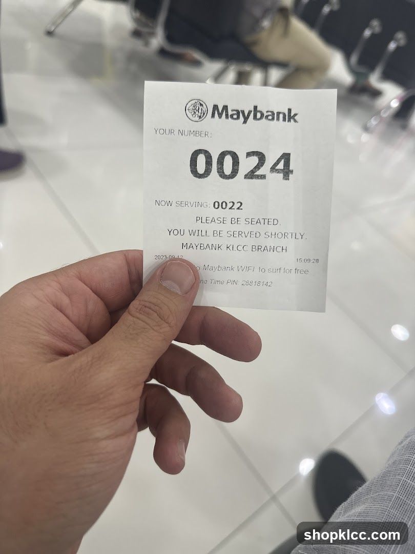 Maybank Queue Ticket