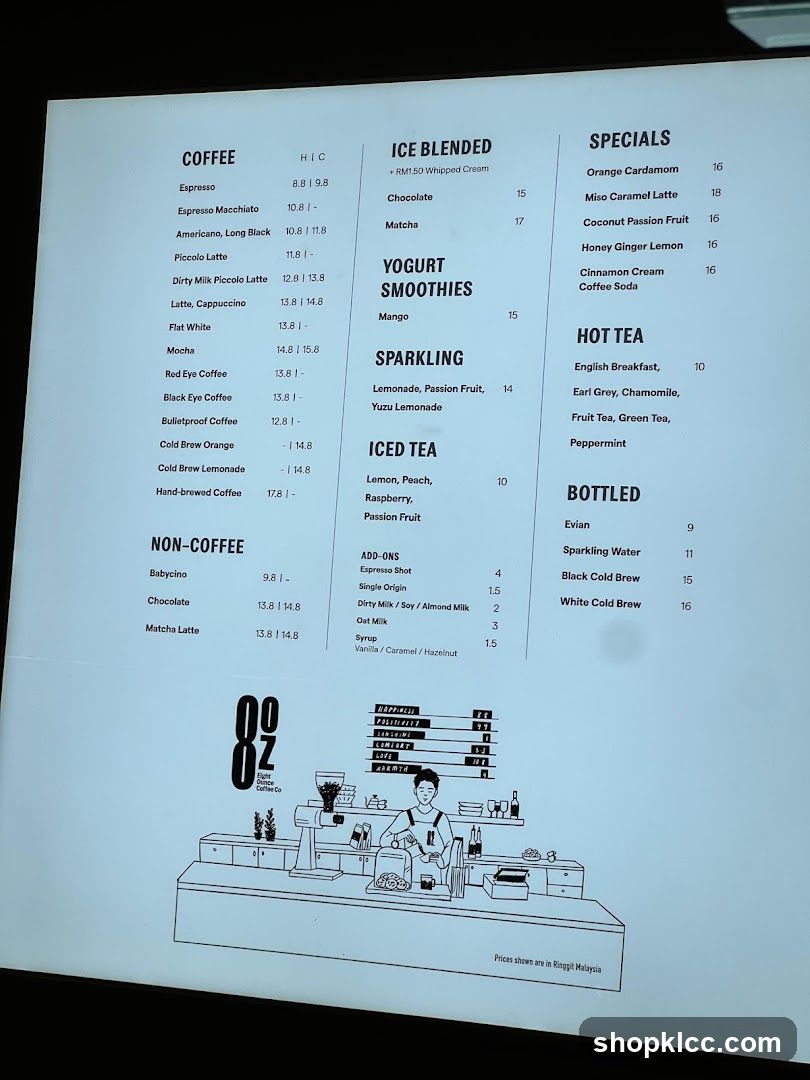 Coffee Menu