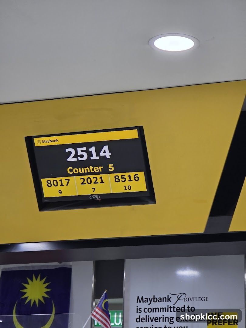 Maybank Queue Display
