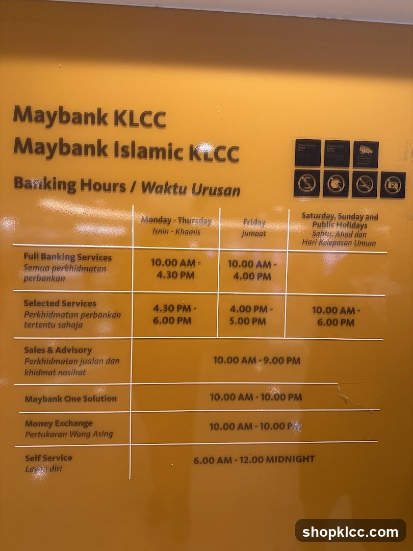 Maybank KLCC Banking Hours