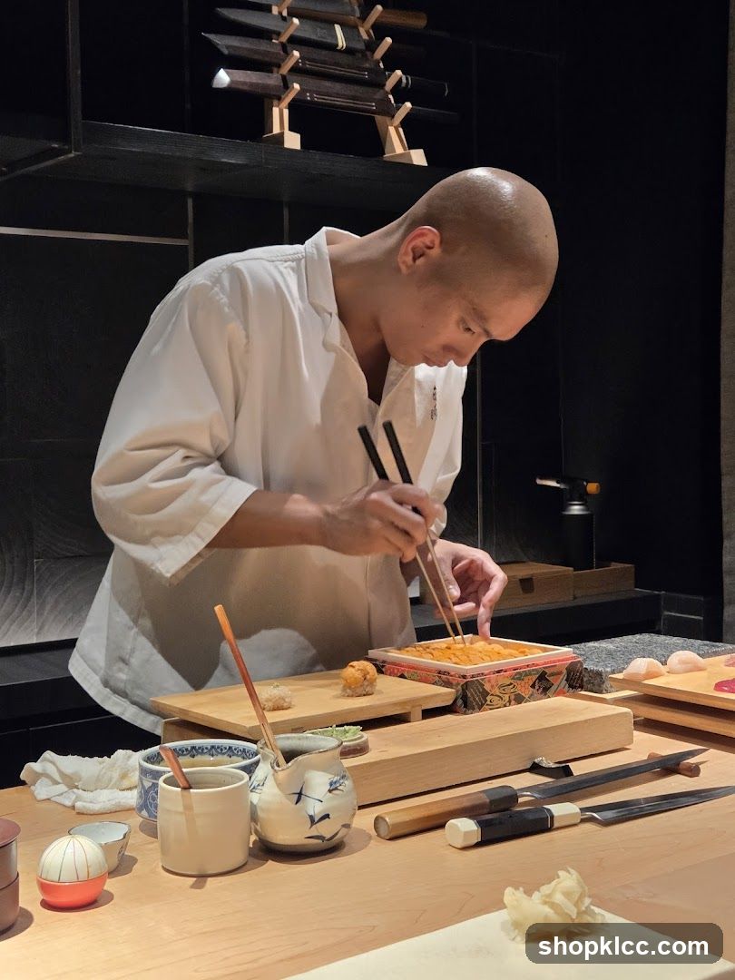 Sushi Chef Preparing Food