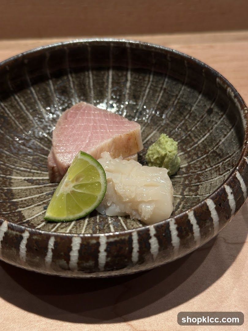 Sashimi with Wasabi and Lime