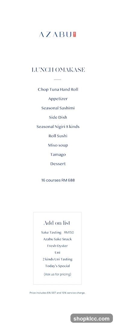 Lunch Omakase