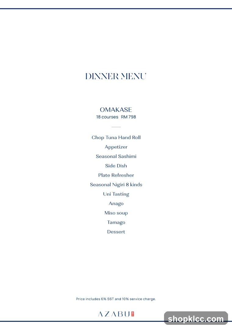 Dinner Menu