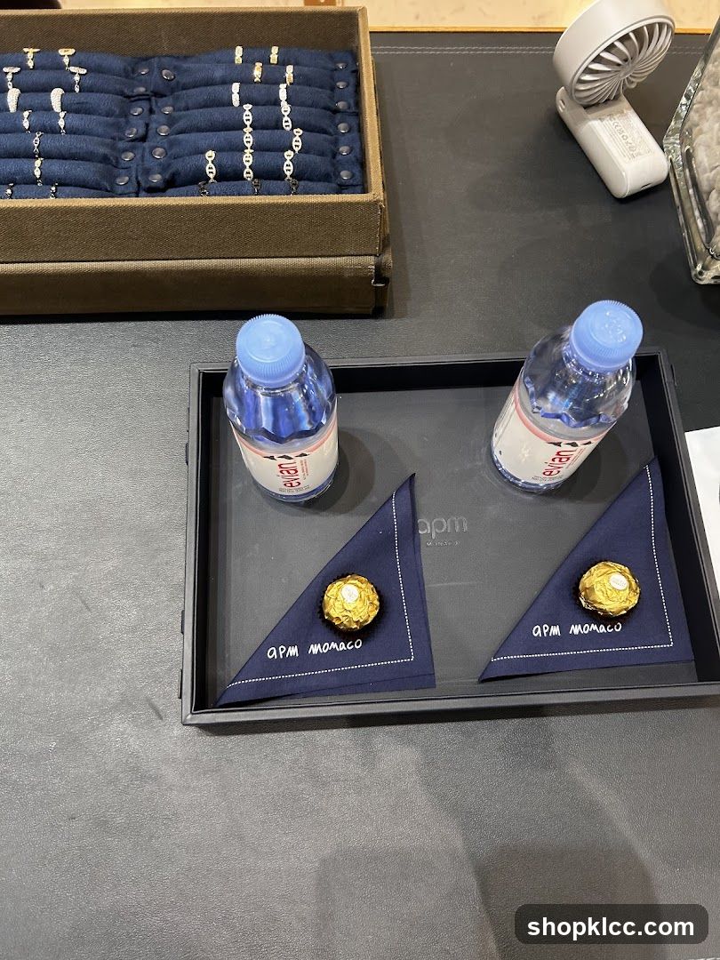 Jewelry Display with Refreshments
