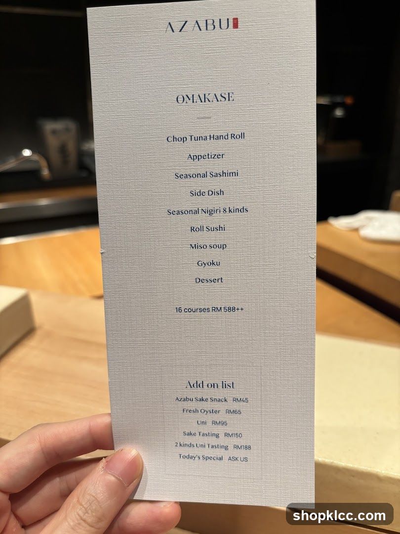Omakase Menu