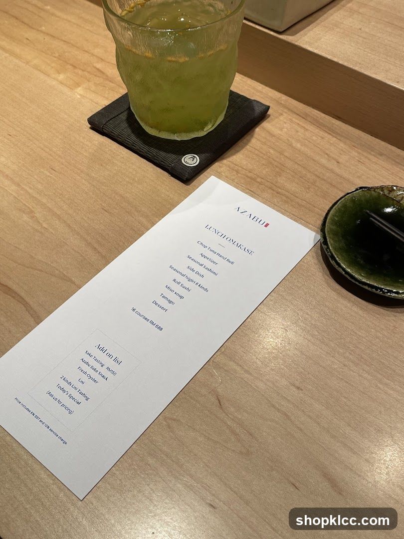 Lunch Omakase Menu