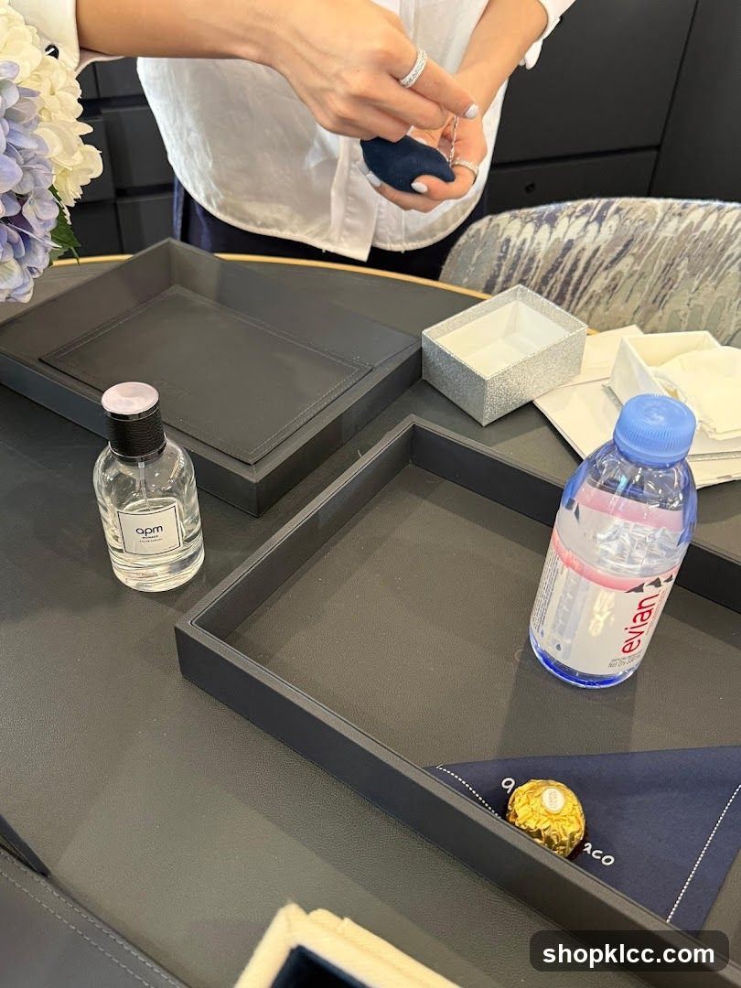 Jewelry Display with Refreshments