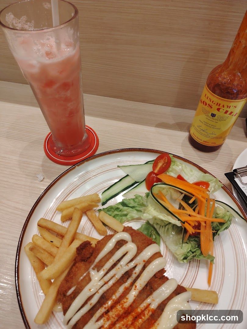 Fried Fish with Fries and Salad