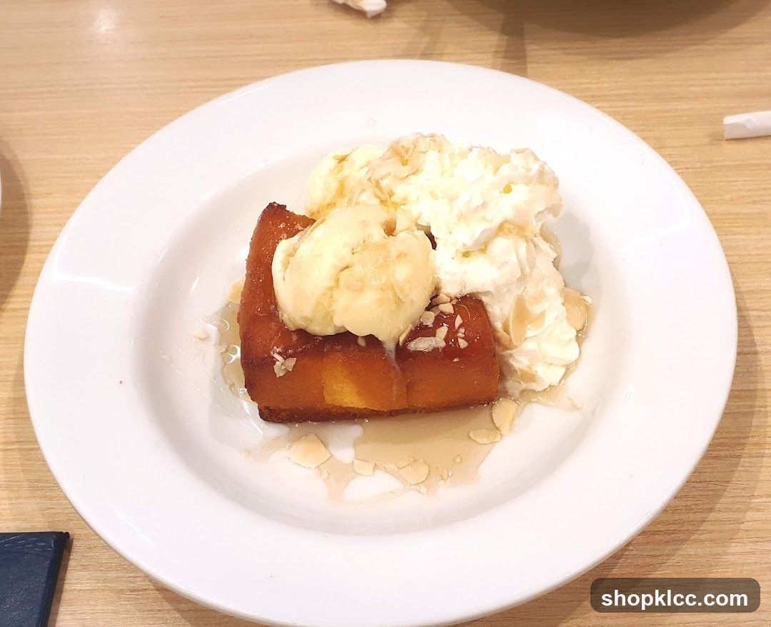 Dessert with Ice Cream and Whipped Cream