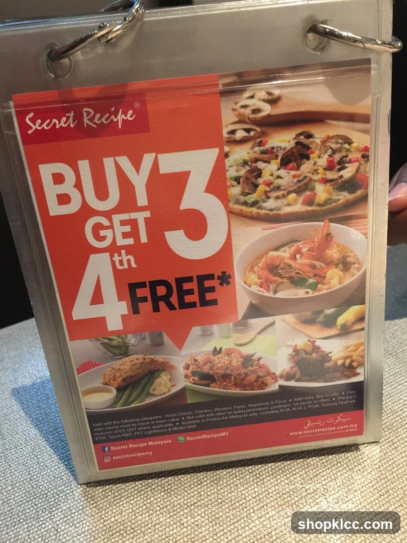 Secret Recipe Buy 3 Get 4 Free Promotion