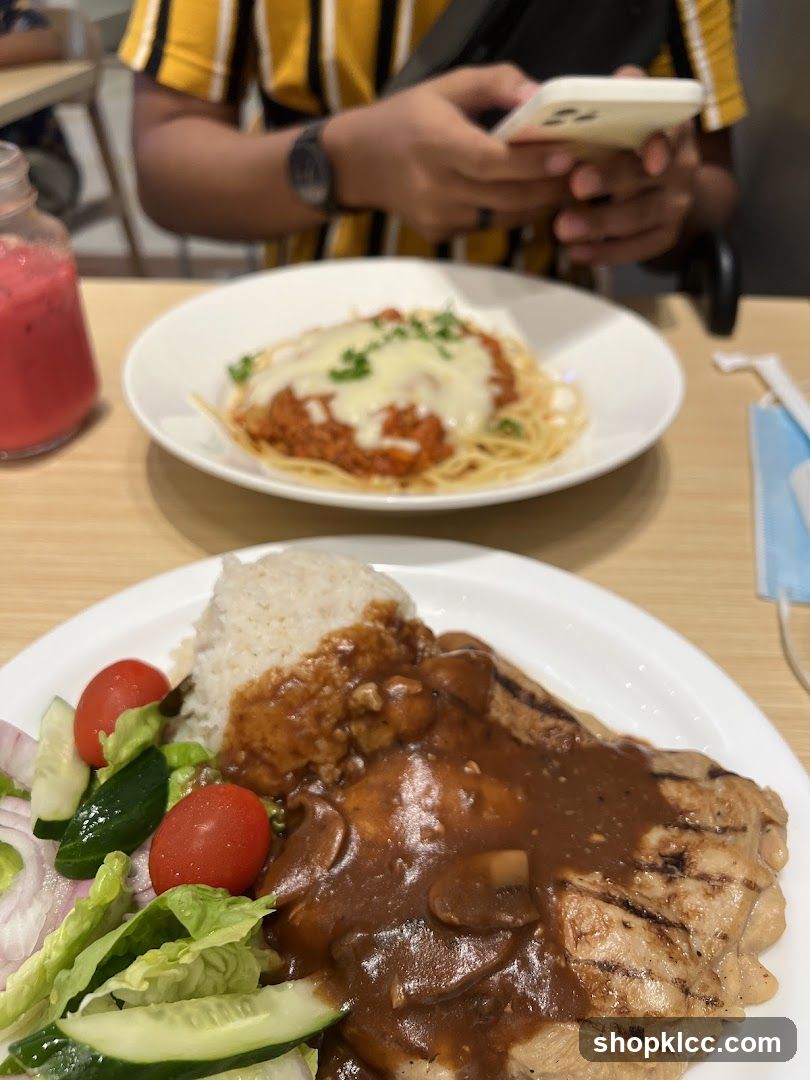 Diners Enjoying Meals