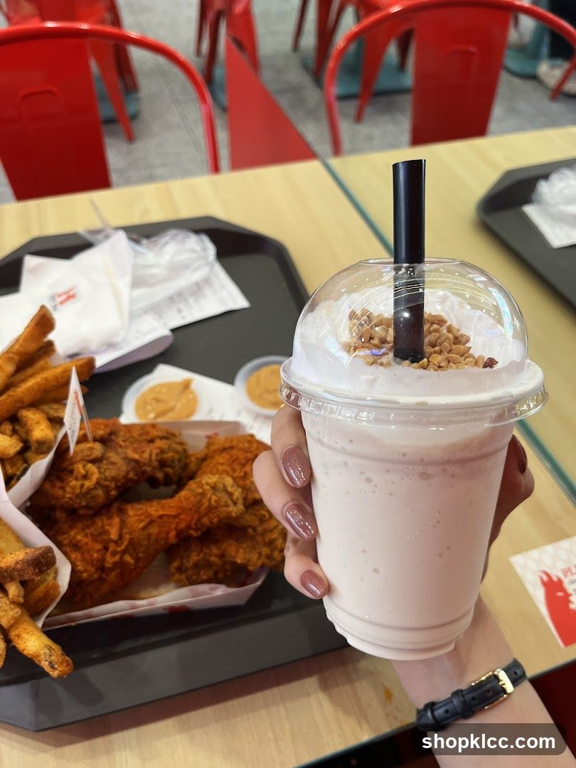 Fried Chicken Meal with Milkshake