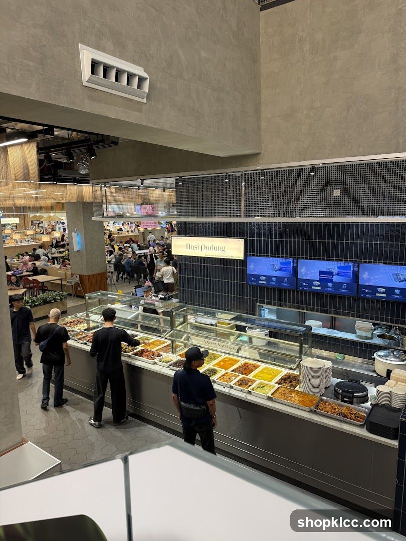 Food court with Nasi Padang stall