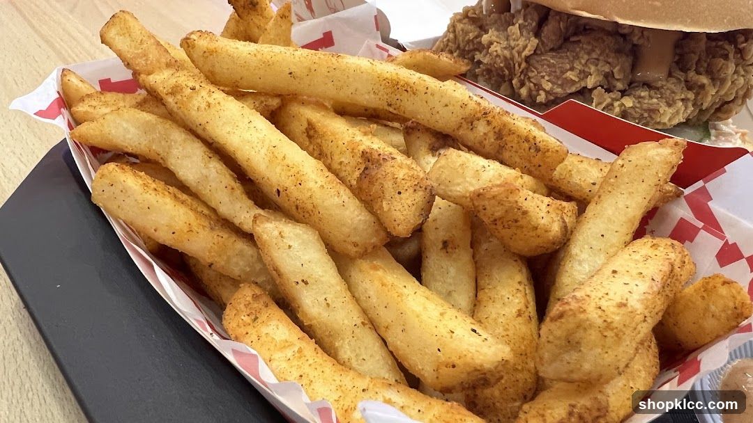 Seasoned Fries and Burger