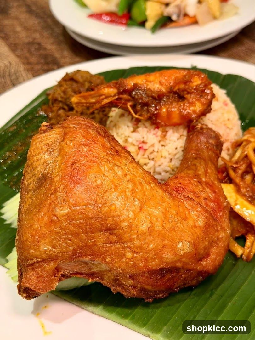Fried Chicken and Shrimp Rice Plate
