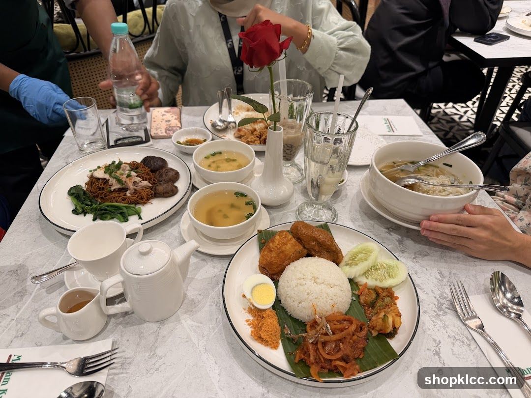 Table Setting with Food