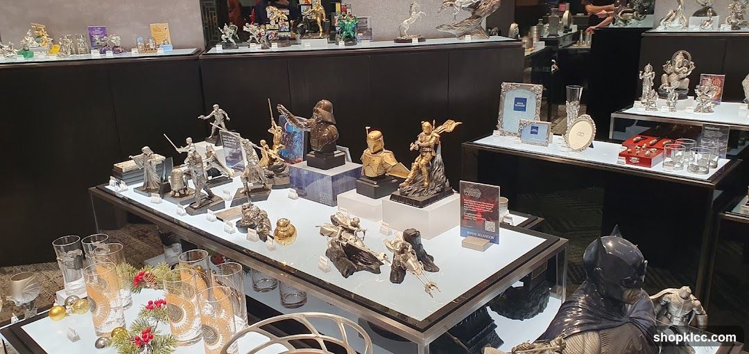 Display of Collectible Figurines and Home Decor