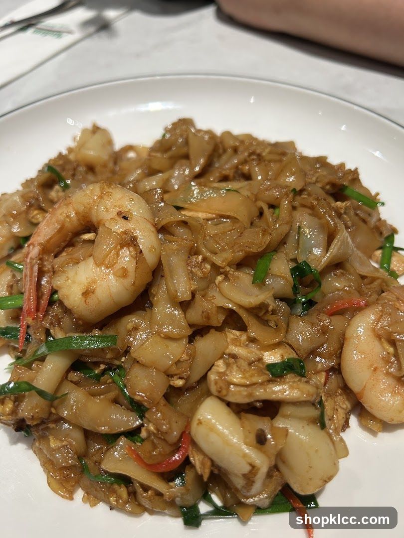 Pad See Ew with Shrimp and Chicken