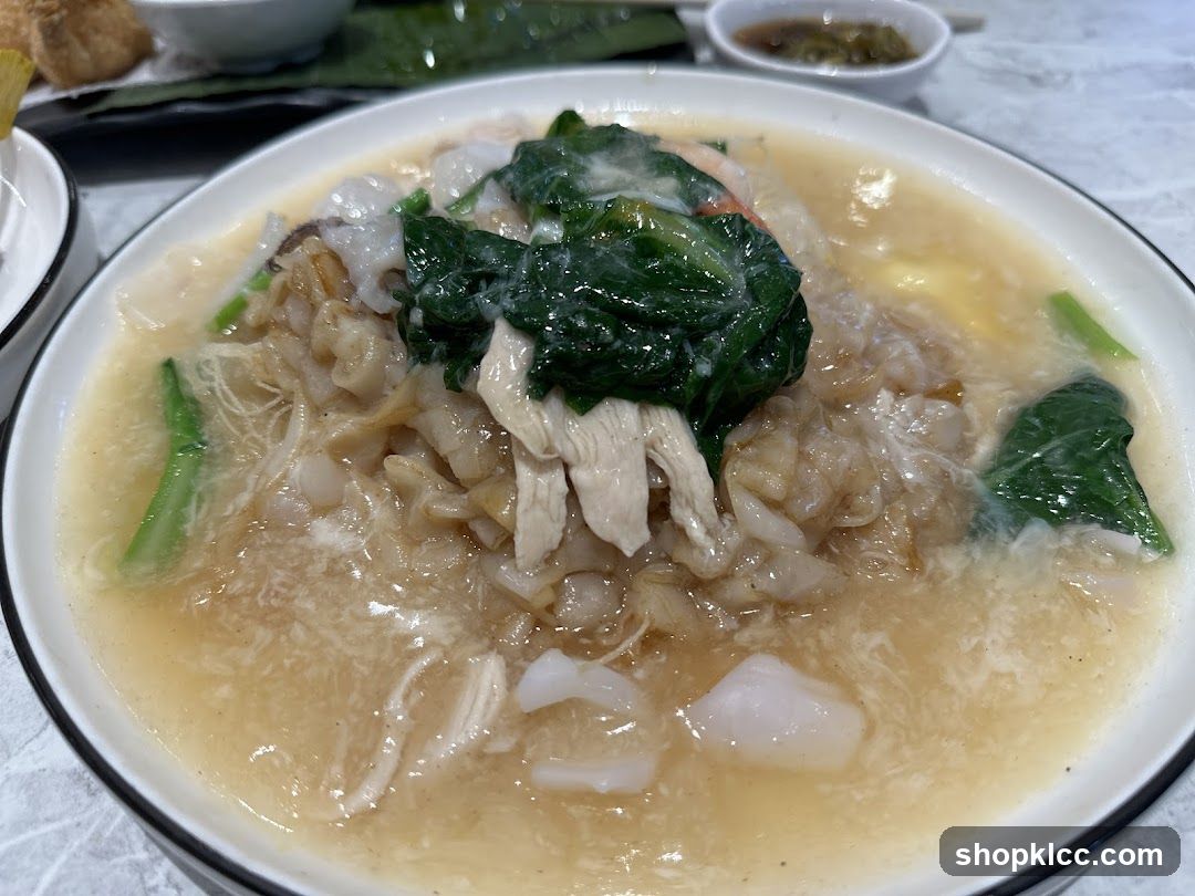 Noodles with Gravy and Greens