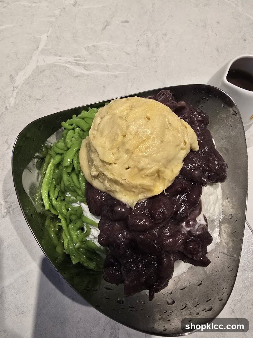 Dessert with Durian Ice Cream