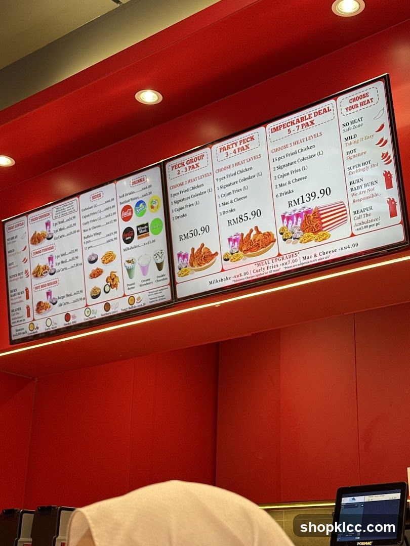 Fried Chicken Menu